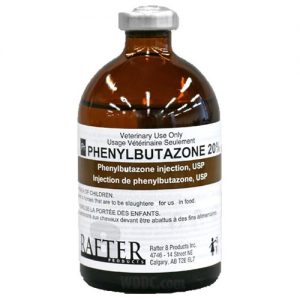 bottle filled with phenylbutazone